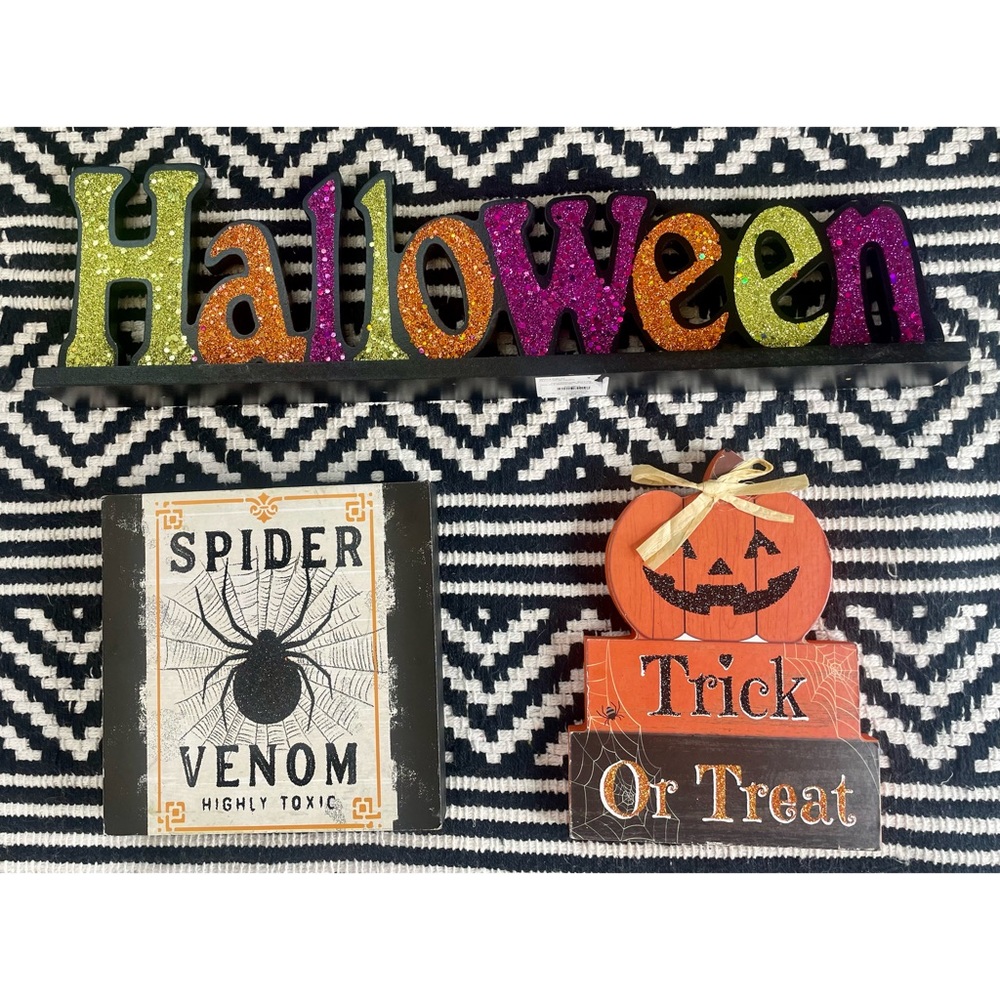 Halloween Wood Table Top Decor Bundle